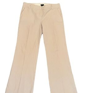 J Crew, City fit, Gingham tan and white dress pants. Like new!